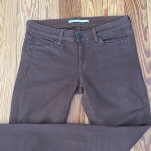 Vince wax coated skinny ankle jeans